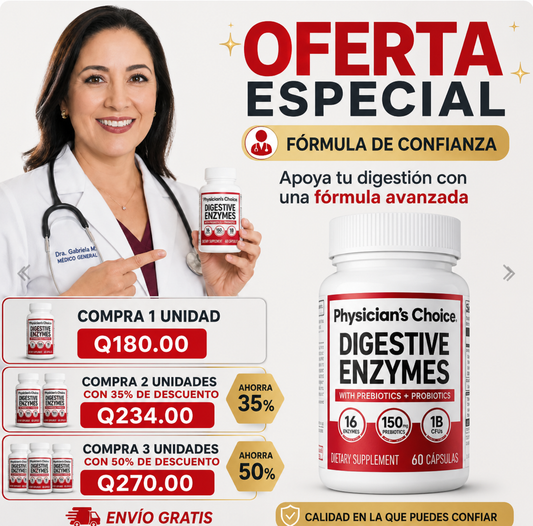 BioDigest Plus™ Enzimas digestivas + prebióticos + probióticos