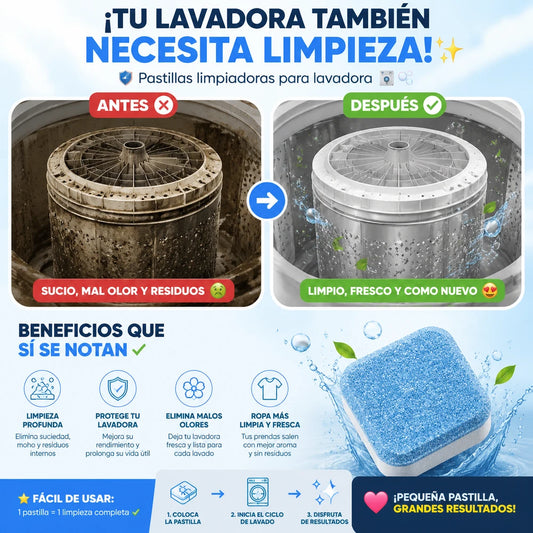 ¡Transforma tu lavadora en un lavado perfecto!  PACK 12 PASTILLAS ✨👌💧