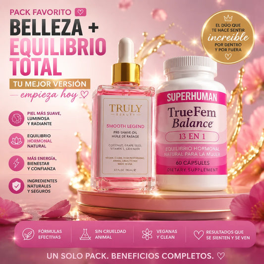 Rutina Premium Truly Beauty + True Fem: Piel Suave y Hormonas en Armonía