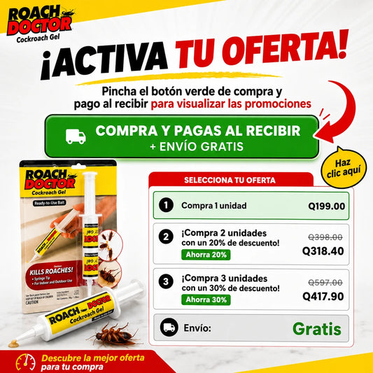 Roach Doctor Gel: Elimina Cucarachas desde el Nido