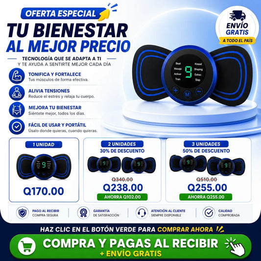 Masajeador Inalámbrico muscular EMS