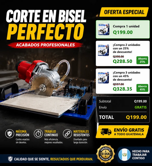BISEL PRO - Soporte para Esmeriladora para Corte en Bisel en 45°