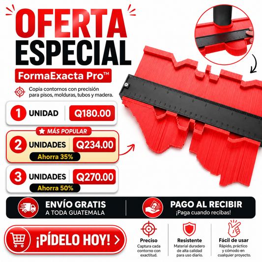 Forma Exacta Pro™ | Medidor de Contornos para Cortes Perfectos
