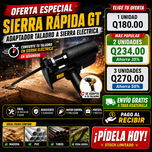 Sierra Rapida GT - Adaptador Taladro a Sierra Eléctrica