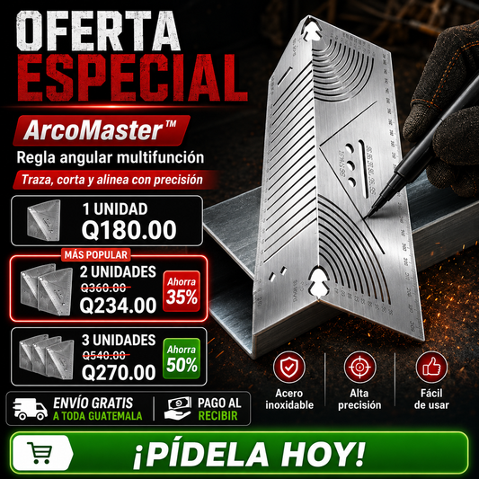 ArcoMaster – Regla Angular Multifunción - Sencillo, Moderno y Profesional