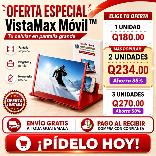 VistaMax Móvil™ | Tu celular en pantalla grande en color Rojo